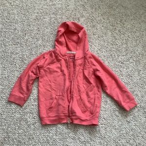 EUC Jumping Beans Coral Sparkle Sweatshirt Hoodie Lightweight 24 months